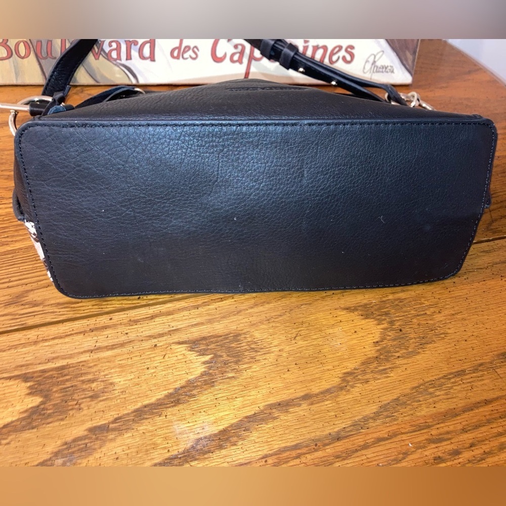 Leather + Snakeskin Shoulder Bag -Black NWOT - Picture 5 of 11